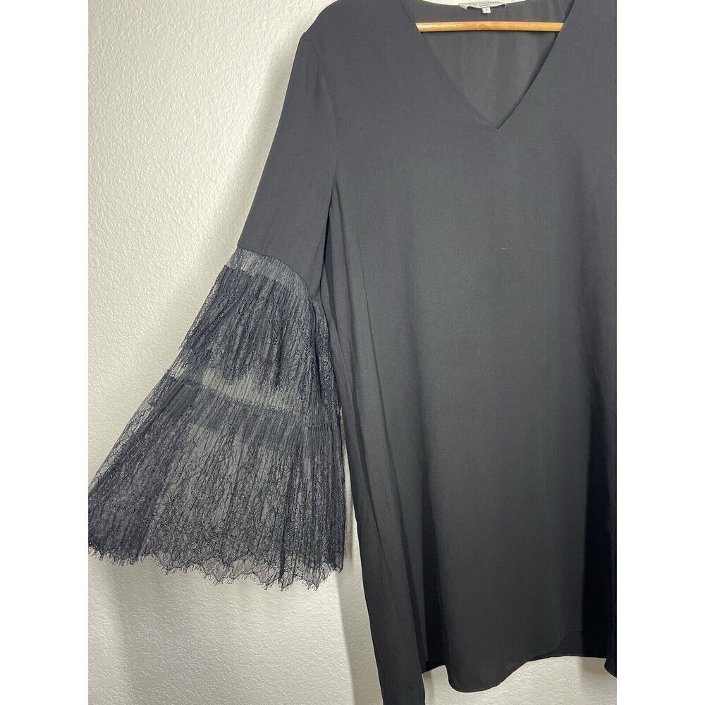Kobi Halperin Black Suki Lace Sleeve Shift Dress Large Gothcore Whimsycore - Picture 4 of 7